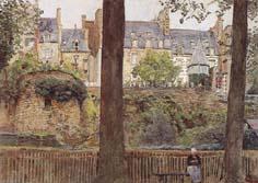 William Frederick Yeames,RA On the Boulevards-Dinan-Brittany (mk46) France oil painting art